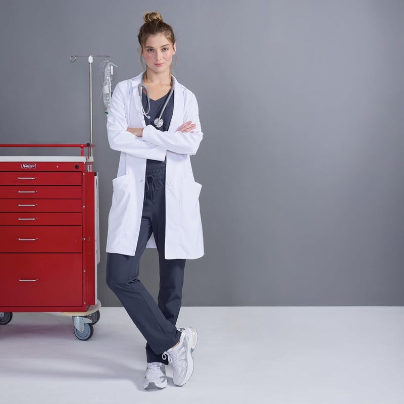 Barco Skechers by Flourish Lab Coat for Women – 3-Pocket, 3-Button Medical Scrub Coat w/ 2-way Stretch & Soil Release Fabric - Image 5